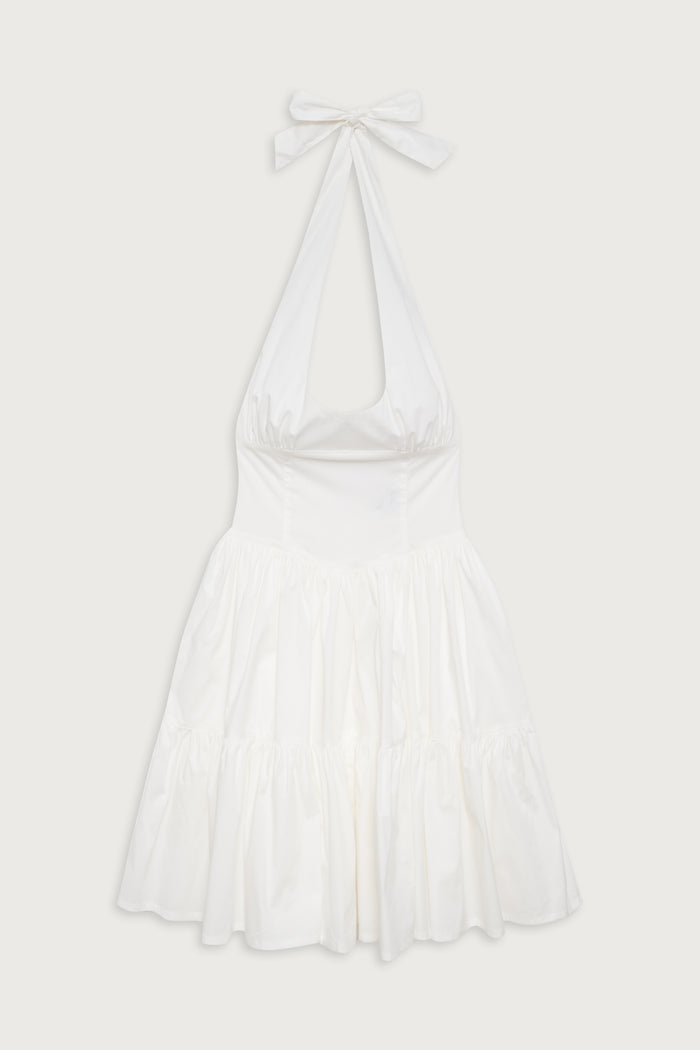 Tulsa Halter Midi Dress - White