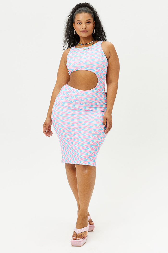 Twelve Terry Dress With Cut Out Middle Sister Swirl Extended