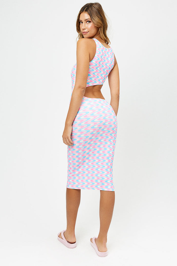 Twelve Terry Dress With Cut Out Middle Sister Swirl