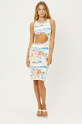 Twelve Santorini Terry Dress With Side Cut Out