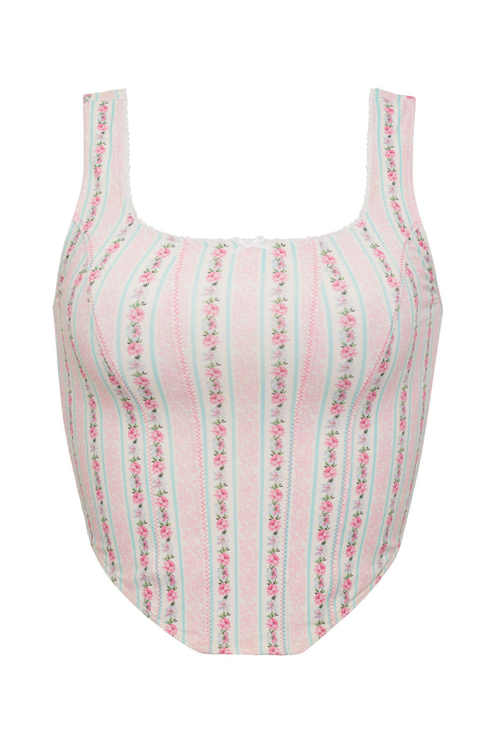Victoria Floral Crop Top French Holiday