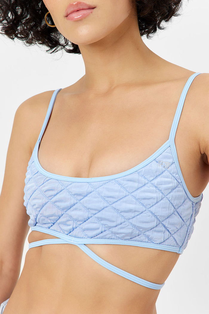 Waco Bralette Bikini Top Baby Blue