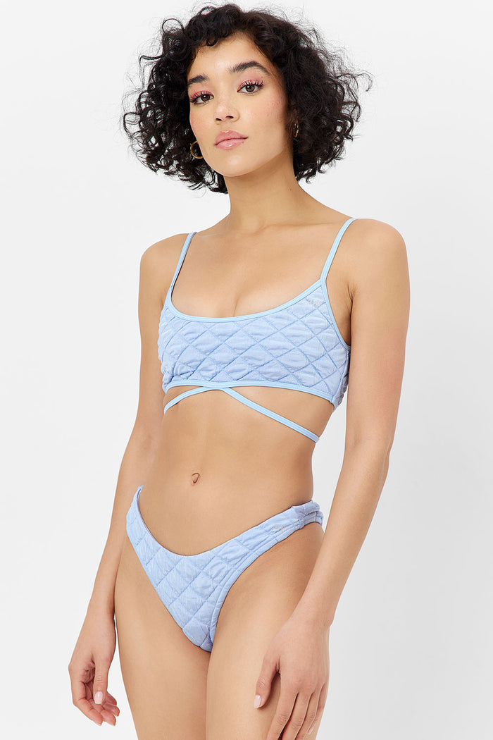 Waco Bralette Bikini Top Baby Blue