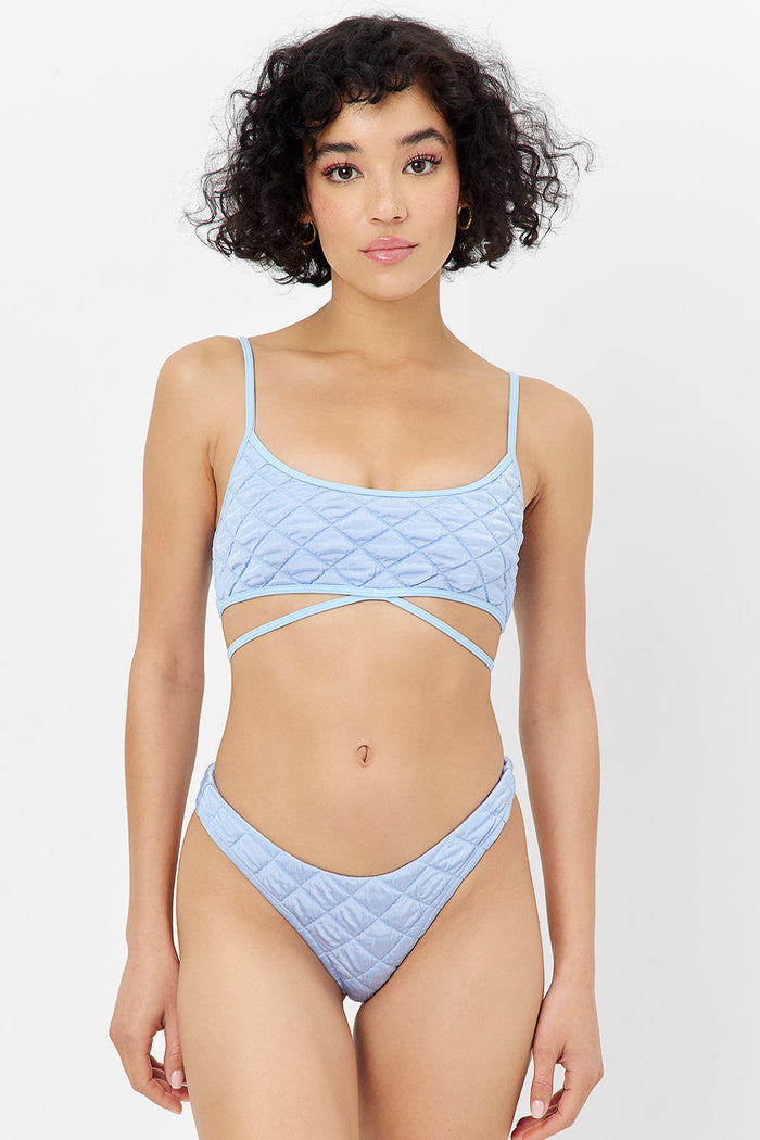Waco Bralette Bikini Top Baby Blue