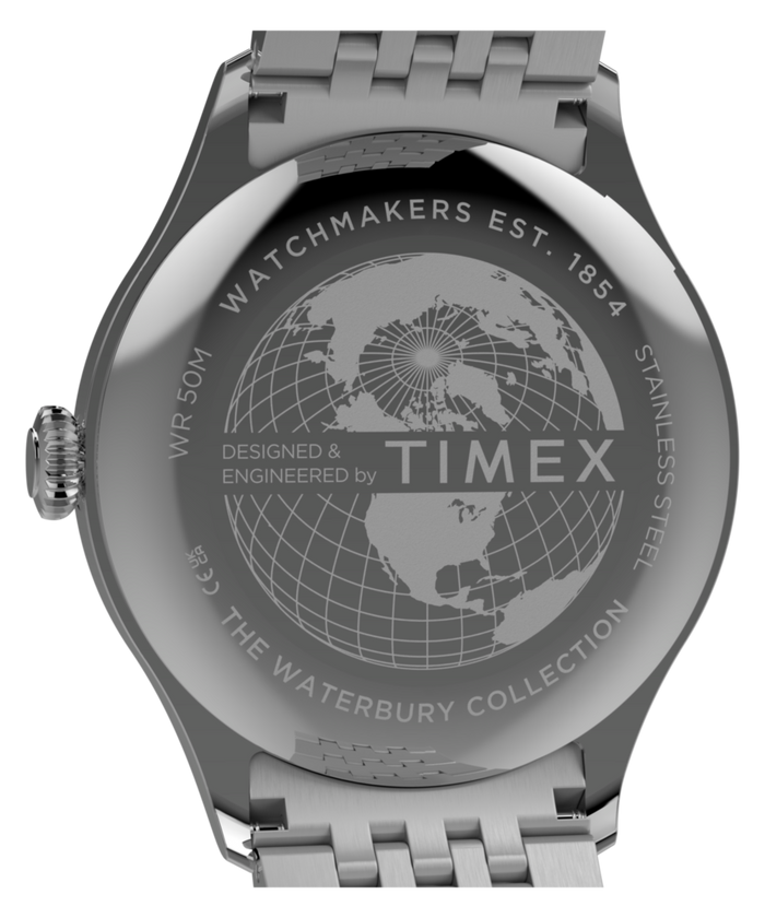 TW2Y91800 Waterbury Classic Sub-Second 39mm Stainless Steel Bracelet Watch Caseback Image