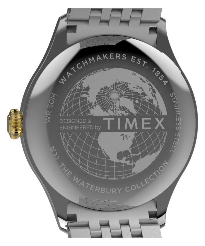 TW2Y91900 Waterbury Classic Sub-Second 39mm Stainless Steel Bracelet Watch Caseback Image