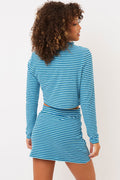 Windward Positano Stripe Terry Mini Skirt