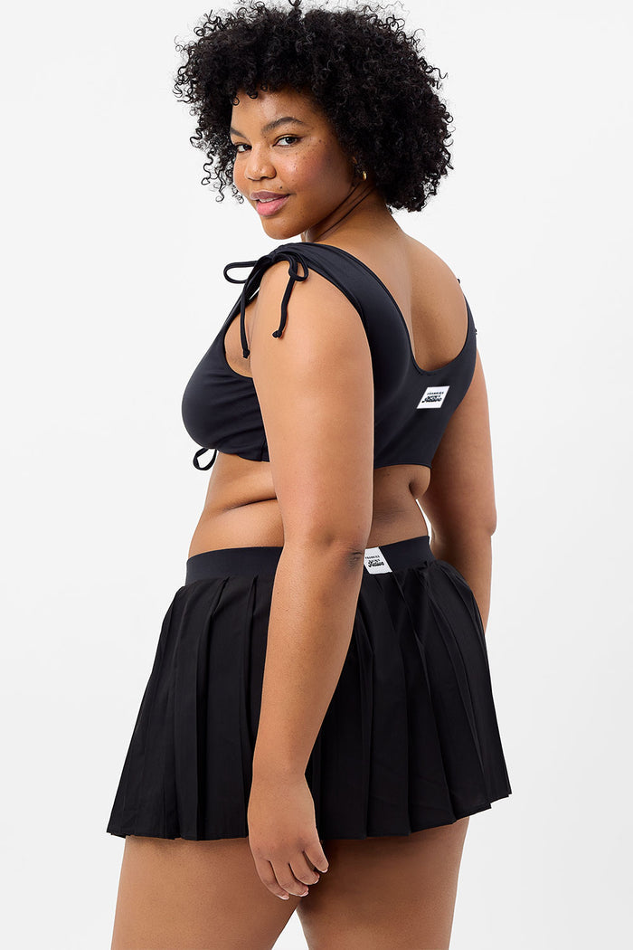 Windy Black Tennis Skirt