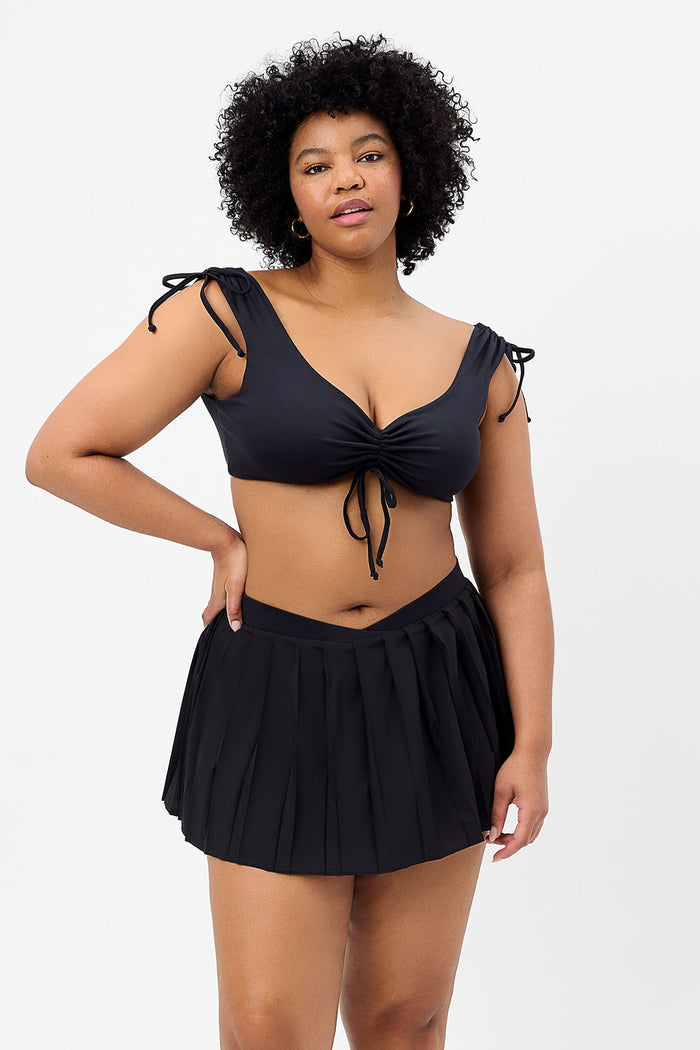 Windy Black Tennis Skirt