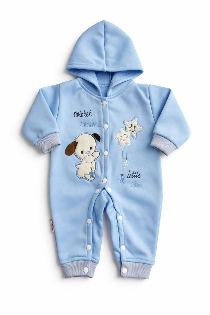 Winter Silky Romper With Hood (0-12M)