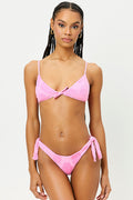 Wonderland Flowerchild Terry Floral Triangle Bikini Top