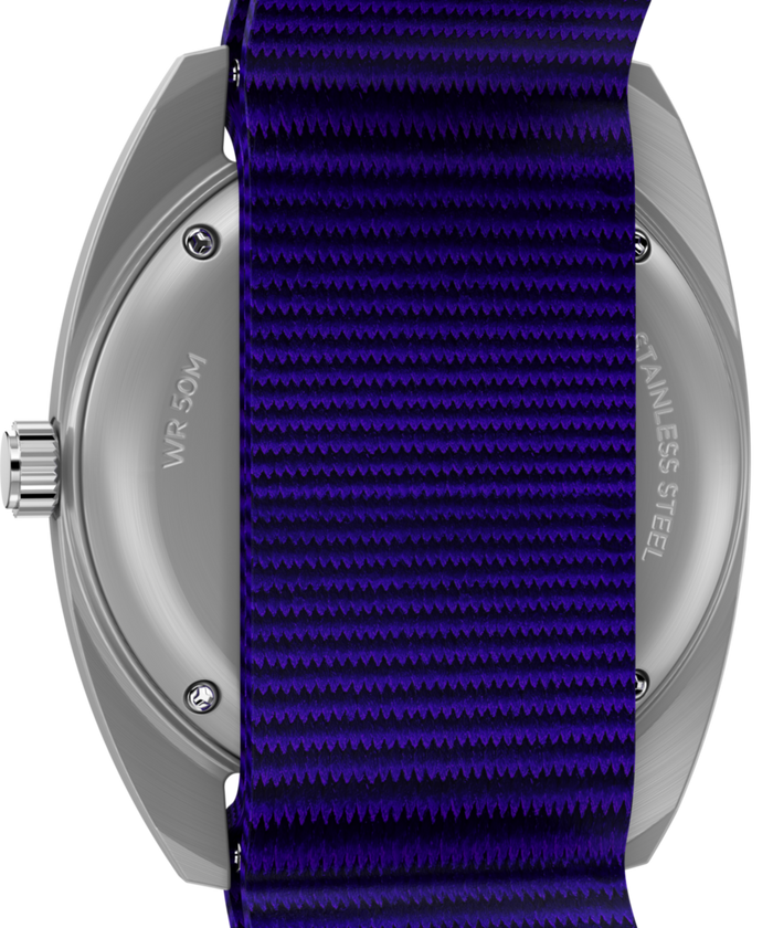 TW2Y52200 Worn & Wound x Timex Whirlpool 37mm Fabric Strap Watch Caseback Image
