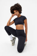 Zippy Black Crop Top