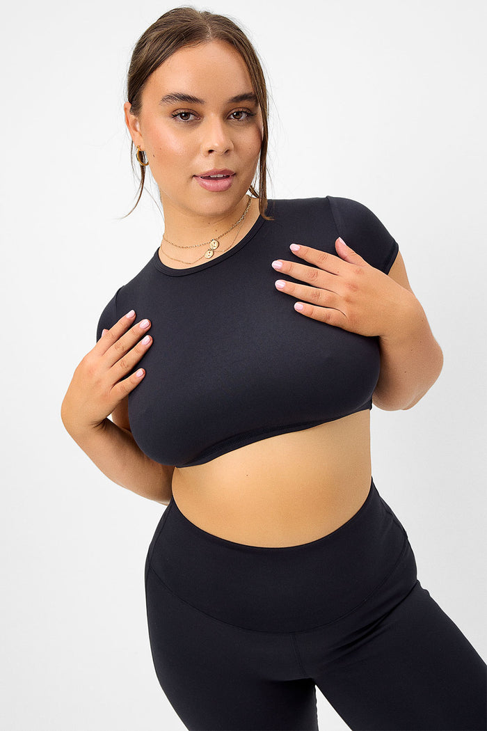 Zippy Black Crop Top Extended