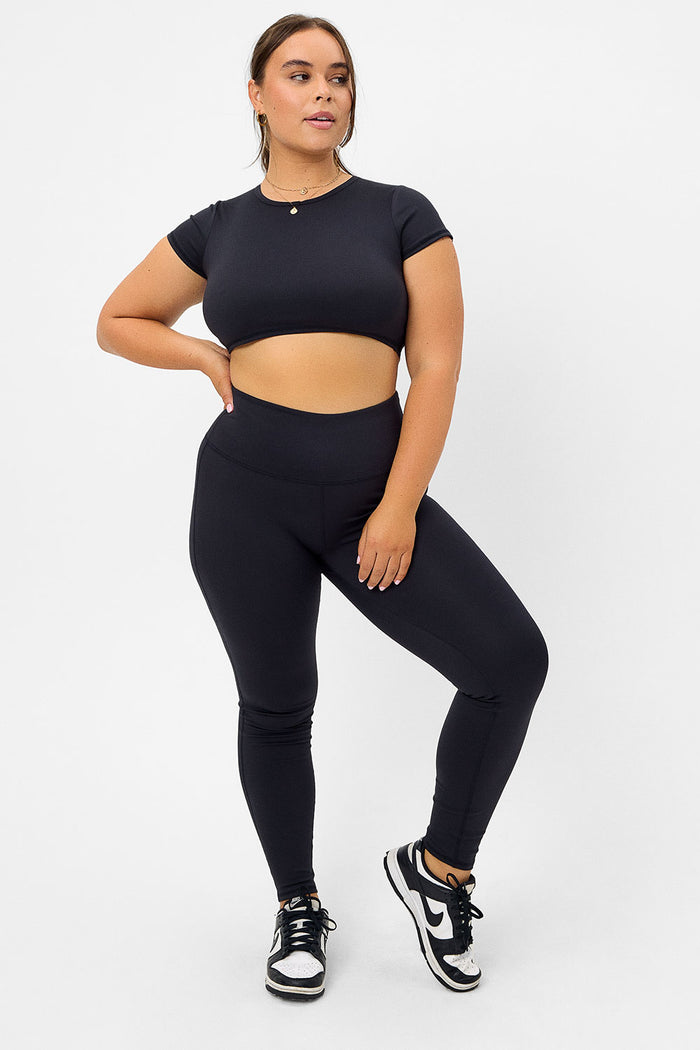 Zippy Black Crop Top Extended