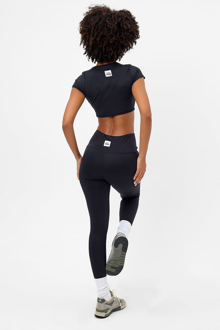 Zippy Black Crop Top