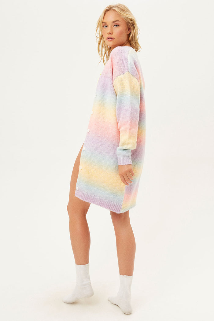 Zoe Cotton Candy Knit Cardigan Sweater
